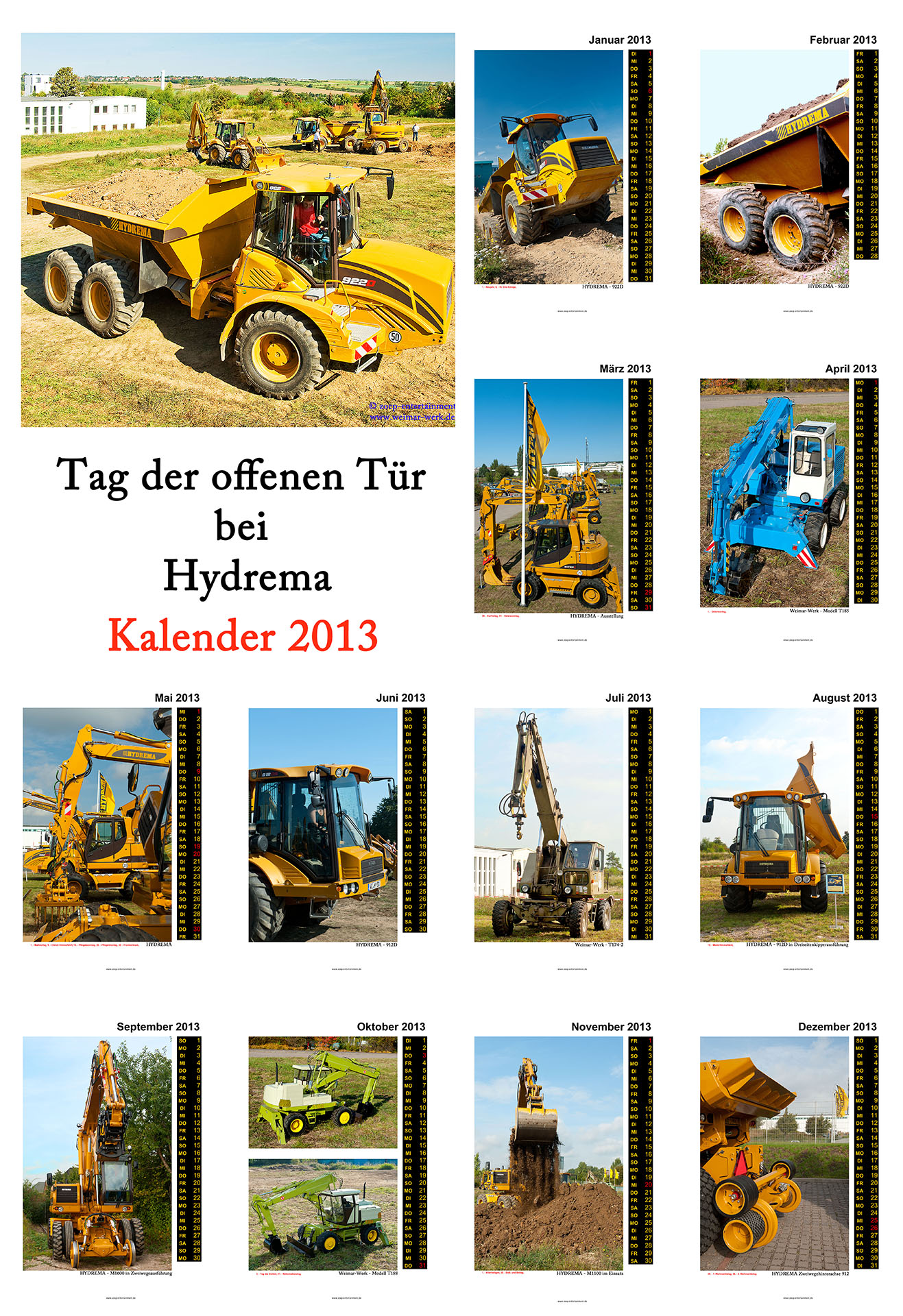 Kalender 2013 - Tag der offenen Tür bei Hydrema - Dr. Hans-Jörg Zöllner